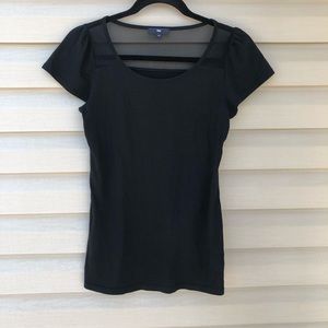 GAP | black basic tee with mesh